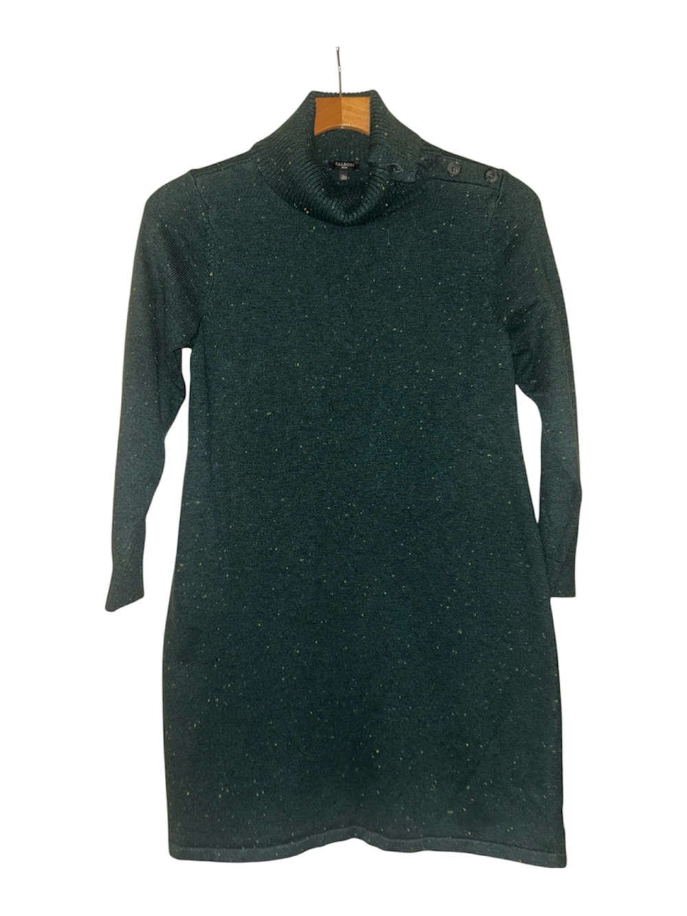 Talbots Turtleneck Sweater Dress in Dark Green